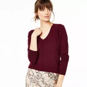 NWT Charter club women's luxury cashmere burgundy sweater
